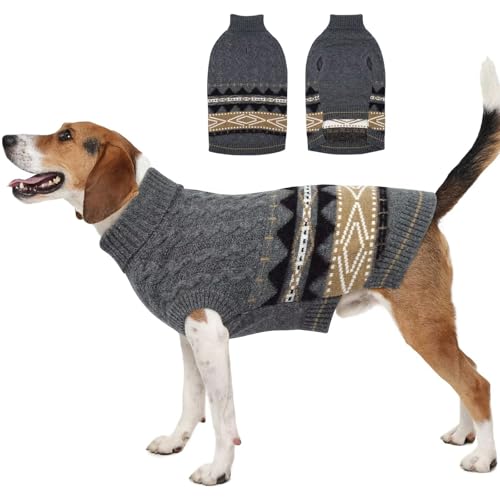 MIGOHI Thermo-XL-Hundepullover, Herbst-Winter-Hundepullover für mittelgroße Hunde, dicker Pullover mit elastischen Bündchen für mittelgroße Hunde, warm für morgendliche Spaziergänge, Beagle, Grau MIGOHI Thermo-XL-Hundepullover, Herbst-Winter-Hundepullover für mittelgroße Hunde, dicker Pullover mit elastischen Bündchen für mittelgroße Hunde, warm für morgendliche Spaziergänge, Beagle, Grau von MIGOHI