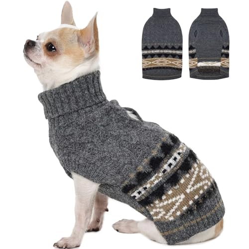 MIGOHI Warmer, weicher Welpenpullover, niedlicher Hundepullover für Jungen und Mädchen, maschinenwaschbar, für kaltes Wetter, drinnen und draußen, Chihuahua, Yorkie, Grau, Größe XS MIGOHI Warmer, weicher Welpenpullover, niedlicher Hundepullover für Jungen und Mädchen, maschinenwaschbar, für kaltes Wetter, drinnen und draußen, Chihuahua, Yorkie, Grau, Größe XS von MIGOHI