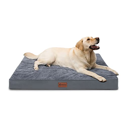MIHIKK Orthopädisches Hundebett Kissen 120 cm, wasserdicht, Hundebetten mit abnehmbarem, waschbarem Bezug, Anti-Rutsch-Ei-Schaumstoff-Haustier-Schlafmatratze für große, mittelgroße Hunde, dunkelgrau MIHIKK Orthopädisches Hundebett Kissen 120 cm, wasserdicht, Hundebetten mit abnehmbarem, waschbarem Bezug, Anti-Rutsch-Ei-Schaumstoff-Haustier-Schlafmatratze für große, mittelgroße Hunde, dunkelgrau von MIHIKK