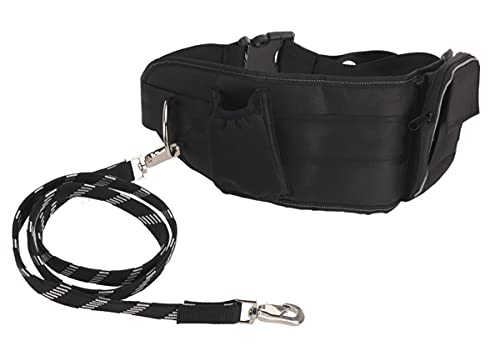 Joggingleine Hundeleine mit Hüftgürtel und Bauchtasche, Laufleine Führleine mit Bauchgurt, bis 50 kg, schwarz Joggingleine Hundeleine mit Hüftgürtel und Bauchtasche, Laufleine Führleine mit Bauchgurt, bis 50 kg, schwarz von MIJOMA