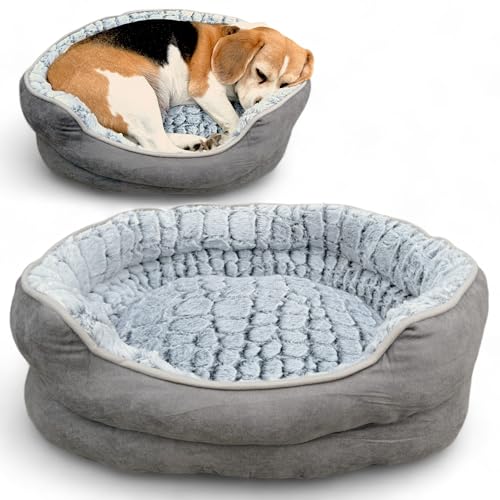 MIJOMA Hundekorb Kuschelweich | Gemütlicher Liegeplatz, Anti-Rutsch, Waschbar, Plüschmaterial für Hunde und Katzen | 55x45x17 cm, Grau MIJOMA Hundekorb Kuschelweich | Gemütlicher Liegeplatz, Anti-Rutsch, Waschbar, Plüschmaterial für Hunde und Katzen | 55x45x17 cm, Grau von MIJOMA