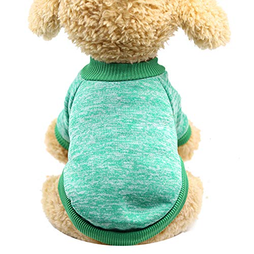 MILONT Warmer Haustierpullover für Hunde, 9 Farben, Wolle, Winterpullover (Grün, XXL) von MILONT