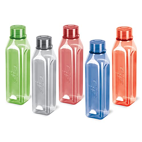 Milton Prime 1000 Haustier-Trinkflasche, 5er Set, je 1 Liter, sortiert | BPA-frei | 100% auslaufsicher | Büroflasche | Fitnessflasche | Zuhause | Küche | Reiseflasche | Wandern | Trekkingflasche von MILTON