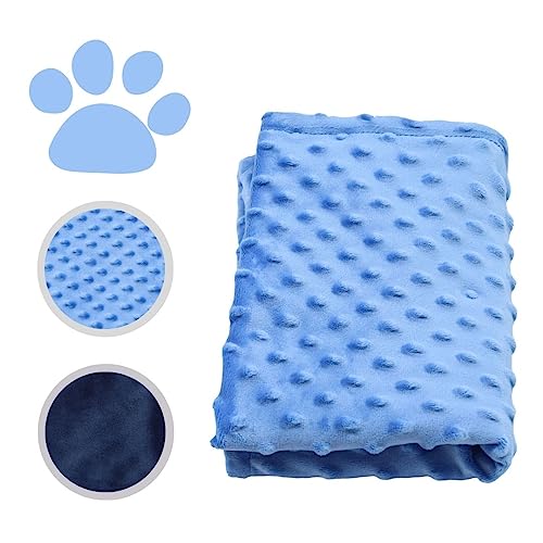 MIMIKO Pets - Hundedecke & Katzendecke Flauschig | (100x75cm) Blau | Hundedecke für Unterwegs & Auto | Hundedecke Waschbar gut für Sofa | Decken für Katzen & Hunde | Kuscheldecke, Hundedecken von MIMIKO Pets