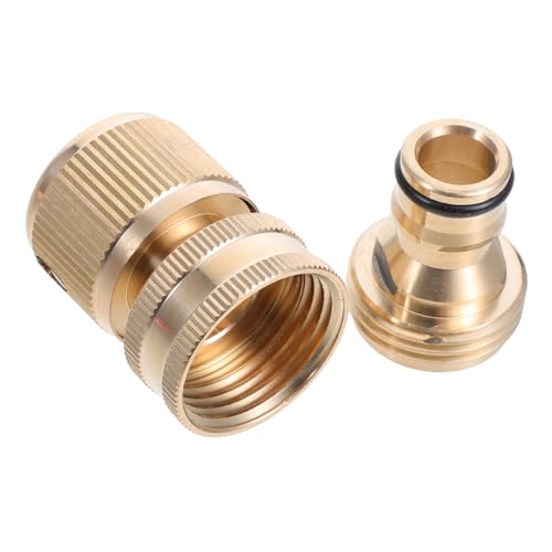 MINAOLULUS 1 Satz Gartenschlauch-Drehverbinder Schnellkupplung für Waschmaschine Schlauch Schnellverbindungsanpassungen Schnellkupplungen für Gartenschläuche Messing Golden von MINAOLULUS