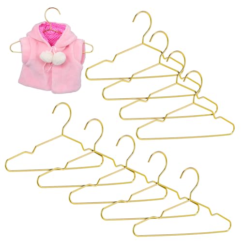 MINAOLULUS 10 STK Haustier-aufhänger Kleiner Aufhänger Kleiner Wäscheständer Kleiderbügel Haustier Kostüm Aufhänger Kleiderständer Für Haustiere Katzen-aufhänger Stahl Golden von MINAOLULUS
