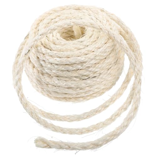 MINAOLULUS 1Rolle Katzenkratzseil aus Natürlichem Sisal Strapazierfähig und Reißfest für Kratzsäulen und Katzenmöbel Perfekter Ersatz für Abgenutzte Seile Robust MINAOLULUS 1Rolle Katzenkratzseil aus Natürlichem Sisal Strapazierfähig und Reißfest für Kratzsäulen und Katzenmöbel Perfekter Ersatz für Abgenutzte Seile Robust von MINAOLULUS