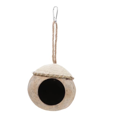 MINAOLULUS 1Stück Bequemes Kokosnuss Haustiernest für Kleine Nager Natürliches Material Langlebig für Sittiche Hamster und Andere Haustiere Kompakte von MINAOLULUS
