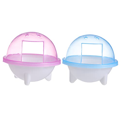 MINAOLULUS 2Stücke Kleintier Badewanne für Hamster Badezimmer Wc Zubehör aus Hochwertigem Kunststoff mit Abdeckung für Käfig und Langlebig und Sicher für Kleine MINAOLULUS 2Stücke Kleintier Badewanne für Hamster Badezimmer Wc Zubehör aus Hochwertigem Kunststoff mit Abdeckung für Käfig und Langlebig und Sicher für Kleine von MINAOLULUS