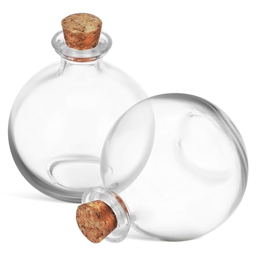 MINAOLULUS 2Stücke Terrarium mit Korkdeckel Sphärische Pflanzenbehälter für Anlegen von Moos und Flaschengärten Langlebig und Sicher Anwendung MINAOLULUS 2Stücke Terrarium mit Korkdeckel Sphärische Pflanzenbehälter für Anlegen von Moos und Flaschengärten Langlebig und Sicher Anwendung von MINAOLULUS