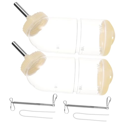 MINAOLULUS 2Stücke Wasserspender für Kleintiere Auslaufsicherer Trinkflasche für Hamster und Stabiler Feeder für Haustiere zu Reinigen und Langlebig von MINAOLULUS