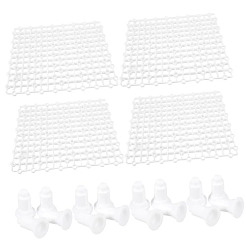 MINAOLULUS 4 Stück Aquarium Boden Filterplatte Aquarium Trennschale Aquarium Zubehör Aquarium Trennwand Kunststoff Tankfilter Tablett Tablett Unten Pp Weiß von MINAOLULUS