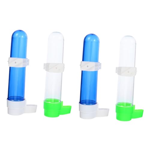 MINAOLULUS 4Stücke Automatischer Vogeltrinkspender aus Kunststoff für Papageien Transparente Flasche mit Grünem Blaue Flasche mit Weißem Haustierbedarf MINAOLULUS 4Stücke Automatischer Vogeltrinkspender aus Kunststoff für Papageien Transparente Flasche mit Grünem Blaue Flasche mit Weißem Haustierbedarf von MINAOLULUS