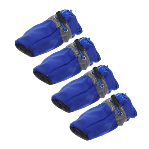 MINAOLULUS 4Stücke Hundeschuhe für Kleine bis Mittelgroße wasserdichte Rutsch Pet Booties für Jahreszeiten XL von MINAOLULUS