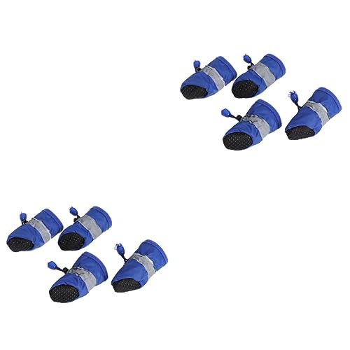 MINAOLULUS 8 STK Haustier-hundeschuhe Hundepfotenschutz Schuhe Für Hunde Schneeschuhe Für Kleine Hunde Hundeschuhe Sommer Atmungsaktive Hundestiefel Regenstiefel Für Welpen Kleine Hundeschuhe von MINAOLULUS