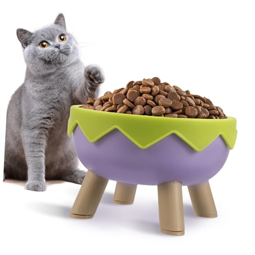 MINAOLULUS Futternapf Für Haustiere: Erhöhter Katzenfutternapf, Erhöhter Hundenapf, Geneigter Katzennapf, Futternapf Für Katzen Und Kätzchen Mit Flachem Gesicht von MINAOLULUS