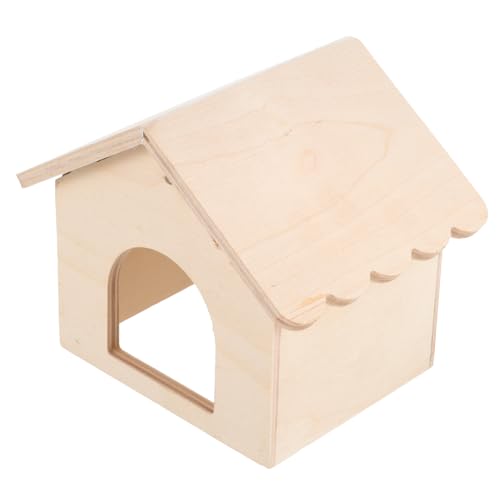 MINAOLULUS Hamsterhaus aus Holz für Kleintiere Versteck und Spielplatz für Hamster Chinchillas und Rennmäuse Haustier Zubehör für Käfig Natürliche MINAOLULUS Hamsterhaus aus Holz für Kleintiere Versteck und Spielplatz für Hamster Chinchillas und Rennmäuse Haustier Zubehör für Käfig Natürliche von MINAOLULUS
