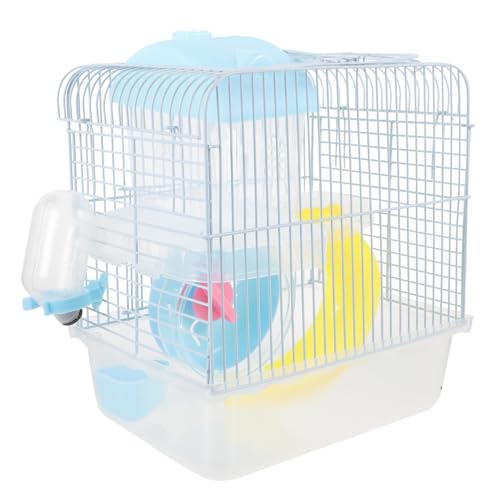 MINAOLULUS Hamsterkäfig Schloss Doppelschicht für Zwerghamster und Ratten Großer Käfig Draht Atmungsaktiv und Sicher für Haustiere Farbton MINAOLULUS Hamsterkäfig Schloss Doppelschicht für Zwerghamster und Ratten Großer Käfig Draht Atmungsaktiv und Sicher für Haustiere Farbton von MINAOLULUS
