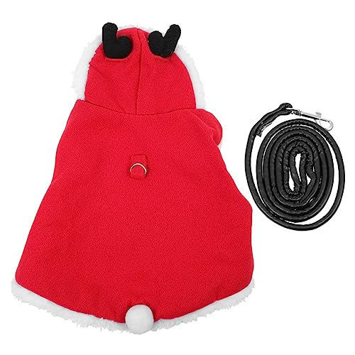 MINAOLULUS Hasenkleidung Weihnachtskleintierweste kleines hundegeschirr Weihnachtskaninchenkleidung Stoffhase hasenkostüme Bunny Costume Kaninchen-Zugseil Hasengeschirrseil Korallenvlies rot MINAOLULUS Hasenkleidung Weihnachtskleintierweste kleines hundegeschirr Weihnachtskaninchenkleidung Stoffhase hasenkostüme Bunny Costume Kaninchen-Zugseil Hasengeschirrseil Korallenvlies rot von MINAOLULUS