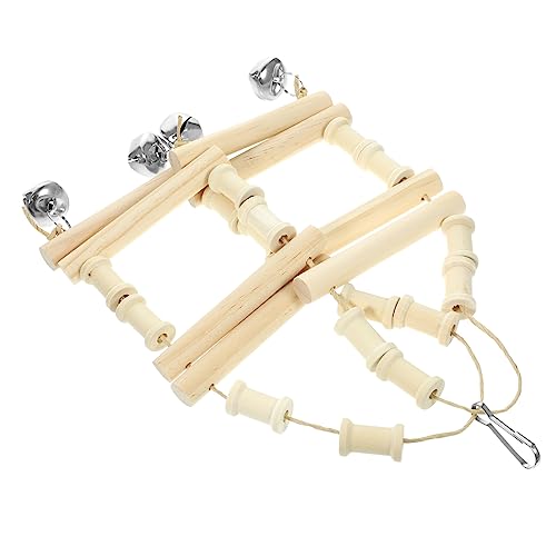 MINAOLULUS Vogelspielzeug Aus Holz Für Papageien Hängende Schaukel Für Wellensittiche Nymphensittiche Andere Vögel Robust Und Langlebig Für Käfigzubehör Und Vogelsport von MINAOLULUS