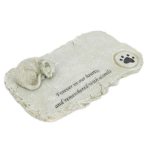 MINAOLULUS Katzen Gedenkstein aus Resin Dekorative Tier Memorial Statue für Garten Niedliche Schlafende Katzenskulptur für Verstorbene Haustiere Langlebig MINAOLULUS Katzen Gedenkstein aus Resin Dekorative Tier Memorial Statue für Garten Niedliche Schlafende Katzenskulptur für Verstorbene Haustiere Langlebig von MINAOLULUS