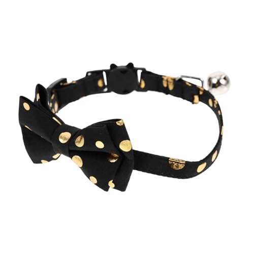 MINAOLULUS Katzenhalsband Hundehalsband Mit Schnellverschluss Sicherheits-welpenhalsband Kleines Welpenhalsband Haustierhalsbandverzierung Hundehalsbänder Hundefliege Aluminiumlegierung Black von MINAOLULUS