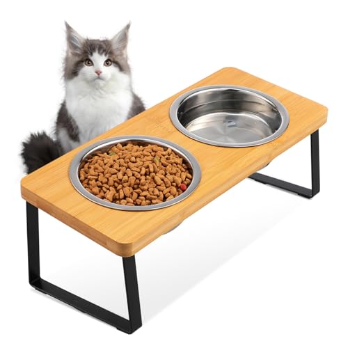 MINAOLULUS Katzennapf aus Edelstahl Futterstation für kleine Hunde erhöhter Futternapf für Katzen Katzennäpfe für Wohnungskatzen Hundenäpfe erhöht Rostfreier Stahl Light Brown MINAOLULUS Katzennapf aus Edelstahl Futterstation für kleine Hunde erhöhter Futternapf für Katzen Katzennäpfe für Wohnungskatzen Hundenäpfe erhöht Rostfreier Stahl Light Brown von MINAOLULUS