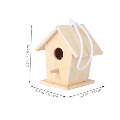 MINAOLULUS Mini DIY Holz Vogelhaus Bausatz mit Juteseil Kreatives für Handgemachtes Fantasie und Geschicklichkeit für Hochzeiten und Heimdekoration MINAOLULUS Mini DIY Holz Vogelhaus Bausatz mit Juteseil Kreatives für Handgemachtes Fantasie und Geschicklichkeit für Hochzeiten und Heimdekoration von MINAOLULUS