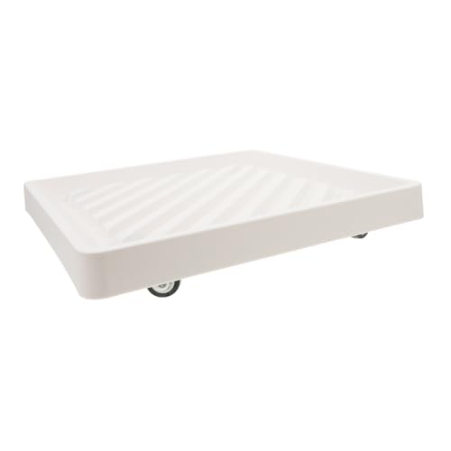 MINAOLULUS Mobiles Pflanzgefäß Tablett Beweglich Rollender Pflanzgefäßboden Handy, Mobiltelefon Quadratische Pflanzgefäßpalette Mit Rädern Stand Pflicht Pflanzen Stehen Auf Rädern Rad Weiß Pp von MINAOLULUS