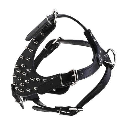 MINAOLULUS Outdoor Hundegurt Mit Metallspitzen Einstellbares Haustierkabelbaum Hundekabelbaum Pu Welpe Gurt Für Kleine Und Große Hunde Haustier Vorräte von MINAOLULUS