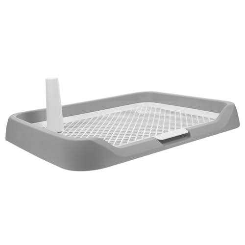 MINAOLULUS Töpfchen Für Hunde Töpfchen-trainingstablett Hundetopf Tablett Töpfchen-trainingspad Für Welpen Tragbare Welpen-PIPI-unterlage Tragbare Hundetoilette Hunde-PIPI-pad-Halter Abs Grey von MINAOLULUS