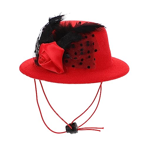 MINAOLULUS Welpenhut aus Strapazierfähigem Material Dekorativer Bowlerhut für Haustiere für Fotoshootings und Feiern Großes Rotes Design Perfektes für Tierfreunde MINAOLULUS Welpenhut aus Strapazierfähigem Material Dekorativer Bowlerhut für Haustiere für Fotoshootings und Feiern Großes Rotes Design Perfektes für Tierfreunde von MINAOLULUS
