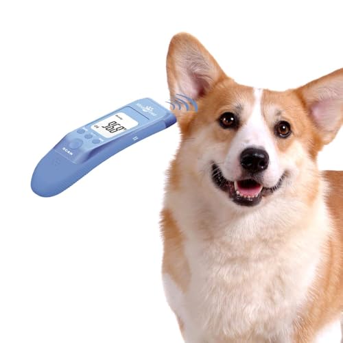 Nichtkontakte Hausthermometer für Hunde, klassisches Design, 3 Modi (Körper, Oberfläche, Raum). Der Körpermodus misst die Ohrtemperatur genau, still ℃/℉ Schalter von MINDPET-MED