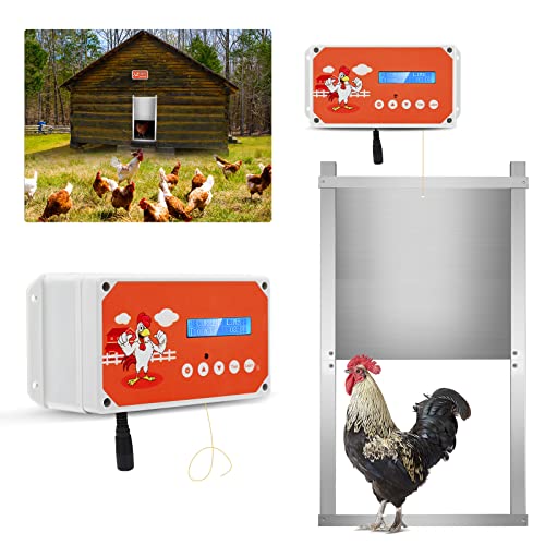 Automatische Hühnerklappe Hühnerstall öffner Kit Hühnerhaus 30 x 60cm,Türöffner Hühnerstall mit Zeitschaltuhr & Lichtsensor für Smart Home Farms, Fernbedienungen Automatische Hühnerklappe Hühnerstall öffner Kit Hühnerhaus 30 x 60cm,Türöffner Hühnerstall mit Zeitschaltuhr & Lichtsensor für Smart Home Farms, Fernbedienungen von MINENICE