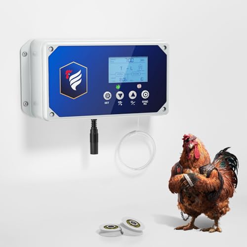 MINENICE 2025 Automatische Hühnertür, 4 Steuerungsmodi, mit leichtem Sensor, LED-Anzeige, automatische Erkennung, Hühnertür mit Batteriebasis (Tür nicht im Lieferumfang enthalten) von MINENICE