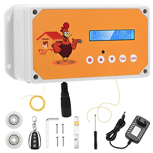 MINENICE Hühnerklappe, Elektrische Automatische Hühnerklappe mit Zeitschaltuhr & 2 Fernbedienung Automatischer Hühnerstall Türöffner für Sichere Hühnerhaltung, Batterie oder Solarpanel Verwendet MINENICE Hühnerklappe, Elektrische Automatische Hühnerklappe mit Zeitschaltuhr & 2 Fernbedienung Automatischer Hühnerstall Türöffner für Sichere Hühnerhaltung, Batterie oder Solarpanel Verwendet von MINENICE