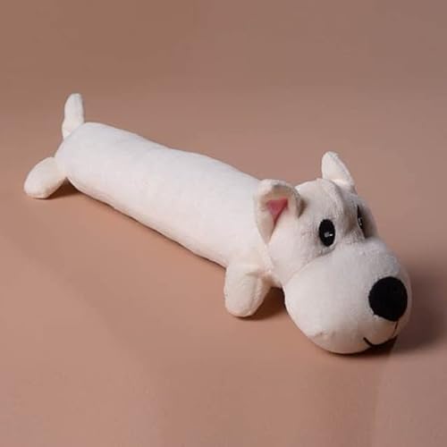 MINGKI 2 STÜCKE Niedlicher Hundeform Squeaker Pet Chew Toy Plüsch Quietschender Welpe Großer Hundespielzeug für kleine große Hunde von MINGKI