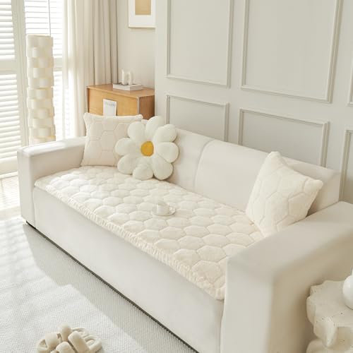 MINGPINHUIUS Hunde Sofaschutz, Sofa Überzug Couchbezug für Hunde, waschbarer Haustierbett Sofa Cover, Hundebett Samt Sofabezug für große, mittelgroße & kleine Hunde Katze (Milchweiß, 90 X 180cm) MINGPINHUIUS Hunde Sofaschutz, Sofa Überzug Couchbezug für Hunde, waschbarer Haustierbett Sofa Cover, Hundebett Samt Sofabezug für große, mittelgroße & kleine Hunde Katze (Milchweiß, 90 X 180cm) von MINGPINHUIUS