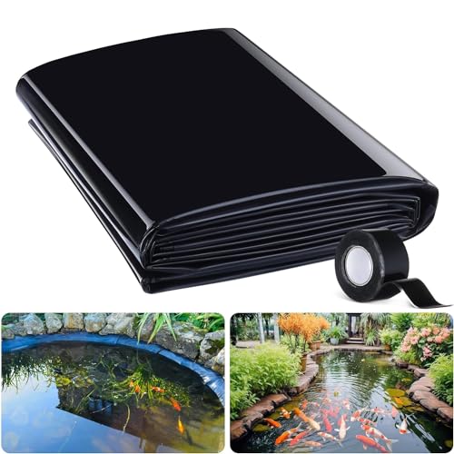 MINGPINHUIUS Teichfolie für Gartenteich, Wassergarten und Wasserfall, Hochwertige Flüssige Teichfolie Dichtungsfolie 2x3m und 3x4m, 4x6m, HDPE-Material, UV-beständig und durchstichfest (1,2 X 2,1CM) von MINGPINHUIUS
