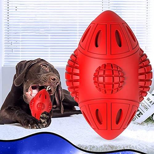UFO Kauspielzeug für Hunde, Weltraumkapselform, Zahnputzstab, langlebig, Naturkautschuk, quietschende Zahnreinigung, interaktives Hundespielzeug für aggressive Kauer, große, mittelgroße Hunde von MINGPINHUIUS