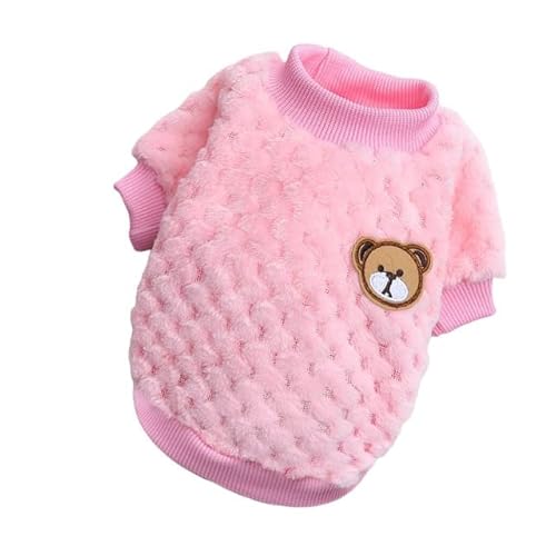 MINGSO Bär Stickerei Haustier Hund Weste Winter Warme Hundekleidung für kleine Hunde Plüsch Welpen Katze Mantel   Chihuahua Shih Tzu Mops Outfits von MINGSO