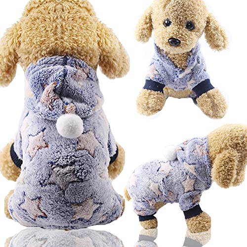 MINGSO Hundebekleidung Pyjamas Fleece Overall Winter Hundebekleidung Vier Beine Warme Haustierbekleidung Outfit Kleine   Hundekostüm Bekleidung von MINGSO