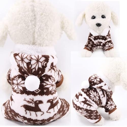 MINGSO Hundebekleidung Pyjamas Fleece Overall Winter Hundebekleidung Vier Beine Warme Haustierbekleidung Outfit Kleine   Hundekostüm Bekleidung von MINGSO