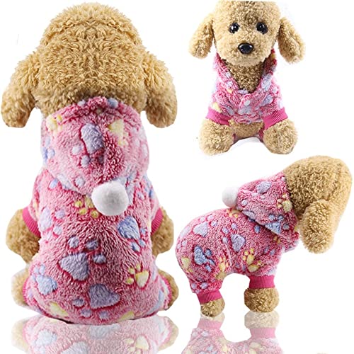 MINGSO Hundebekleidung Pyjamas Fleece Overall Winter Hundebekleidung Vier Beine Warme Haustierbekleidung Outfit Kleine   Hundekostüm Bekleidung von MINGSO