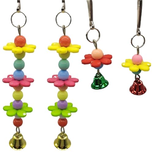 MINIDAHL Vogelspielzeug in Zufälliger Farbe für Papageienzubehör, Kauen, Hängender Käfig, Bissglocke, Spielzeug, Vogelzubehör von MINIDAHL