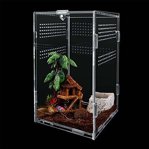 MINISOISO Reptilien Terrarium Box, 12x12x20CM Reptilien Futterbox, Reptile Fütterungsbox, Reptilienzuchtbox Acryl, Zuchtbox Anti-Flucht für Spide, Skorpion, Käfer, Gehörnte Frösche, Haustierschlangen MINISOISO Reptilien Terrarium Box, 12x12x20CM Reptilien Futterbox, Reptile Fütterungsbox, Reptilienzuchtbox Acryl, Zuchtbox Anti-Flucht für Spide, Skorpion, Käfer, Gehörnte Frösche, Haustierschlangen von MINISOISO
