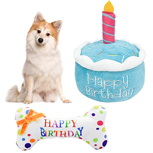 MINSHUXI Hund Geburtstagstorte Spielzeug Quietschendes Hundespielzeug Geburtstagsknochen Plüsch Quietschend Spielzeug Kuchen Spielzeug für Haustier Interaktives Geburtstagsgeschenk MINSHUXI Hund Geburtstagstorte Spielzeug Quietschendes Hundespielzeug Geburtstagsknochen Plüsch Quietschend Spielzeug Kuchen Spielzeug für Haustier Interaktives Geburtstagsgeschenk von MINSHUXI