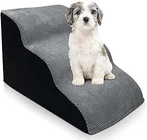 MIOTEQ Gebogene Hundetreppe for hohe Betten, Hundetreppe for kleine Hunde und Katzen, Haustiertreppe for Klettern auf hohe Betten, rutschfeste, ausgewogene Haustiertreppe for den Innenbereich (Size : von MIOTEQ