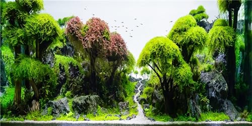 MIRRORANG 180x61cm Aquarium Hintergrund Grünes Wasser Gras Wasserpflanze Terrarium Hintergrund Dekoration Reptilien Tank Hintergründe von MIRRORANG