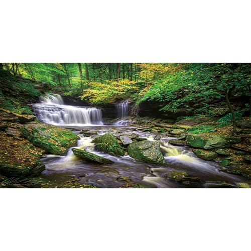 MIRRORANG 180x61cm Golden Autumn Stream Reptile Terrarium Aquarium Hintergrund Fließendes Wasser Fisch Tank Hintergrund Bartagame Vivarium Hintergrund Vinyl von MIRRORANG